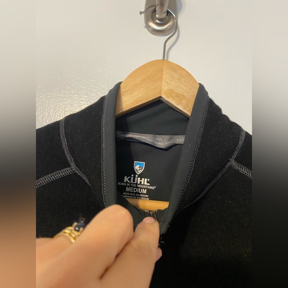 Womens KUHL Revel 1/4 Zip Black Pullover Sweatshirt Size Medium - Picture 5 of 7